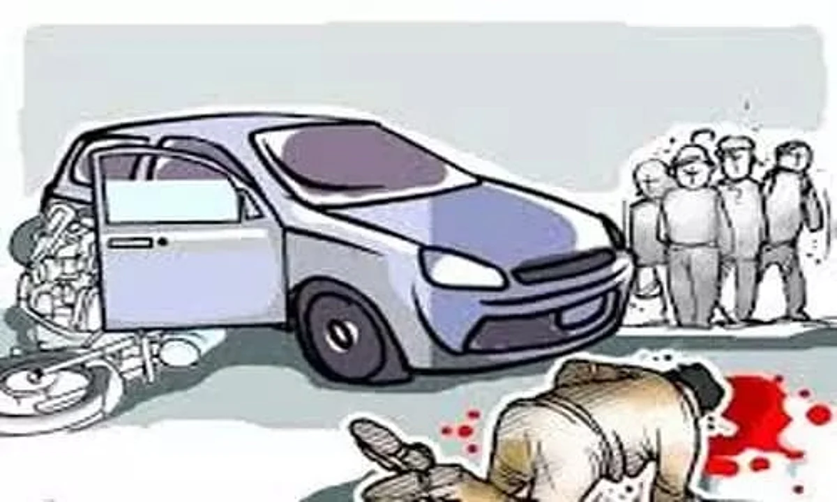 तेज रफ्तार कार चालक ने बाइक में मारी टक्कर