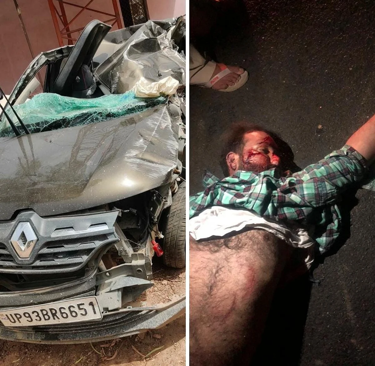 ट्रक और कार की भिड़ंत में डॉक्टर की दर्दनाक मौत
