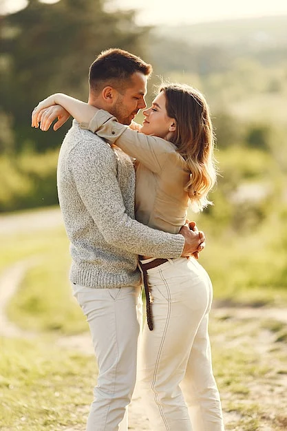 beautiful couple spend time summer field 1157 36872 1