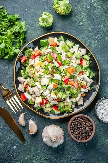 Broccoli and Cauliflower Salad