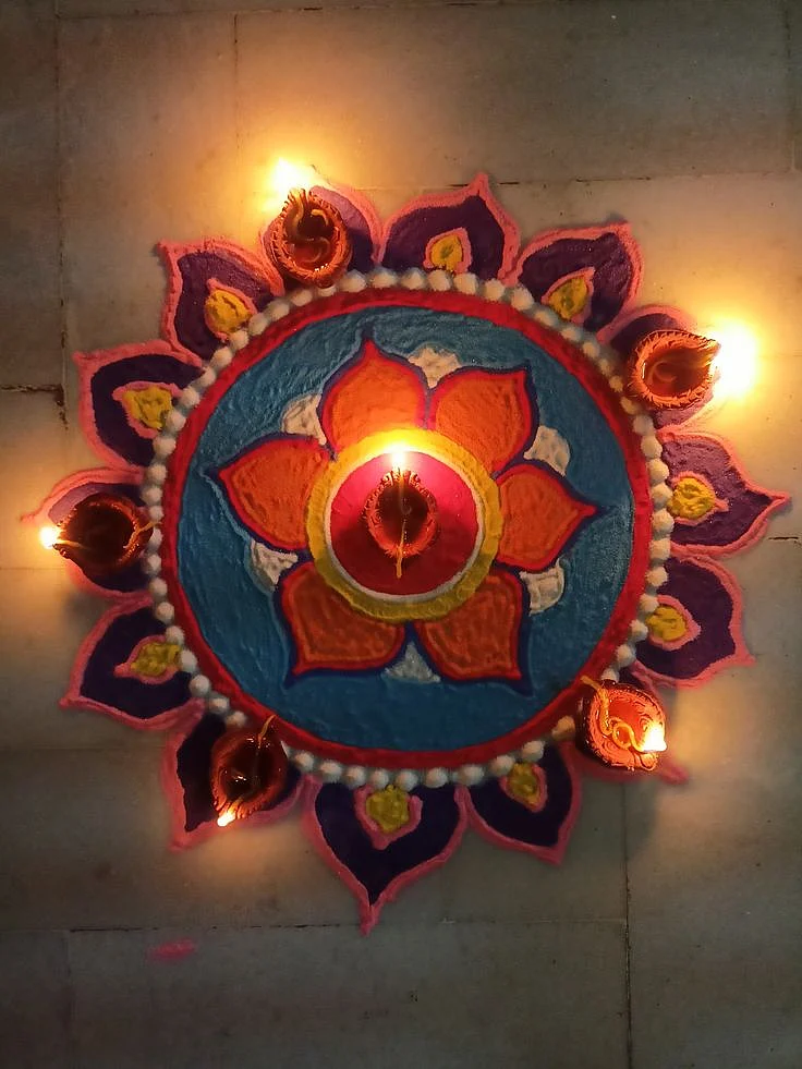 diya rangoli