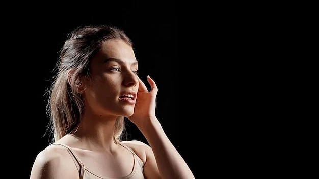 young confident model using face cream beauty ad 482257 77801