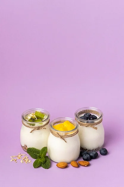 composition delicious breakfast meal with yogurt 23 2148894744