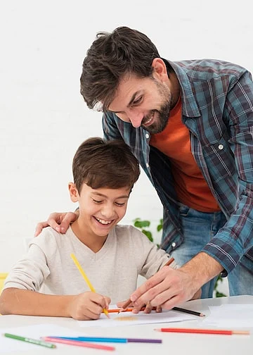 parents teaching kids 8