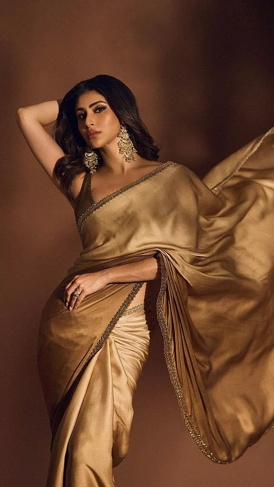 Mouni Roy Golden Saree