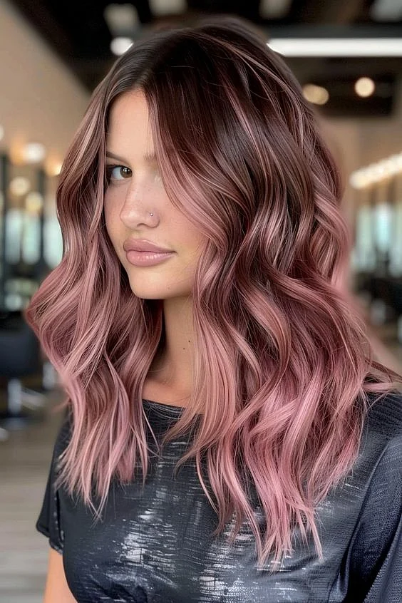 pink and purple highlights