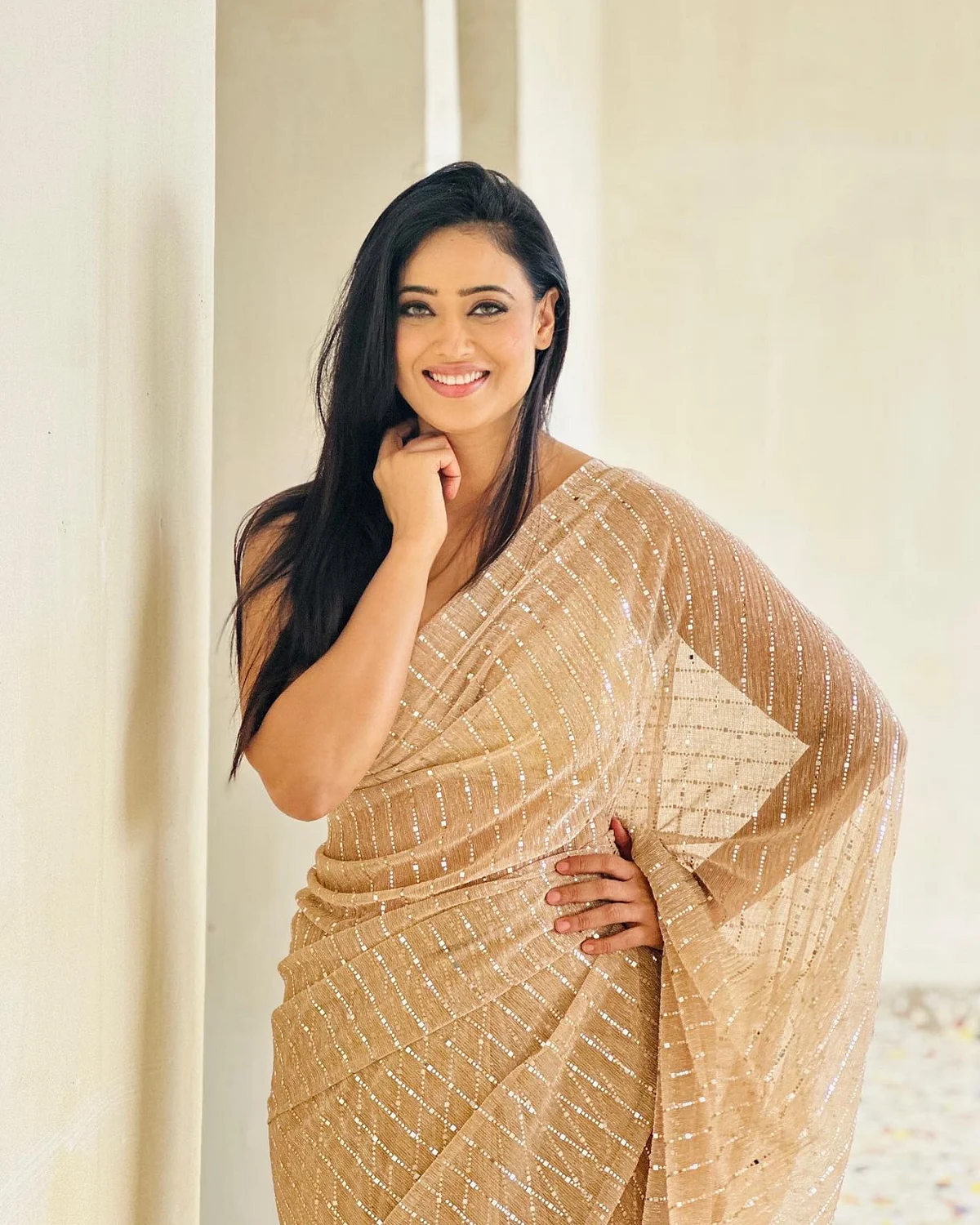 Shweta Tiwari high neck Blouse