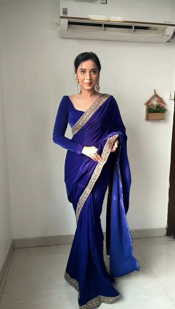 Velvet Saree Looks