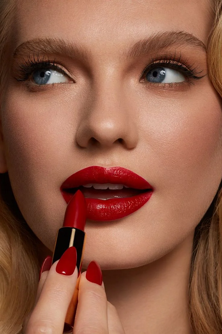red lipstick