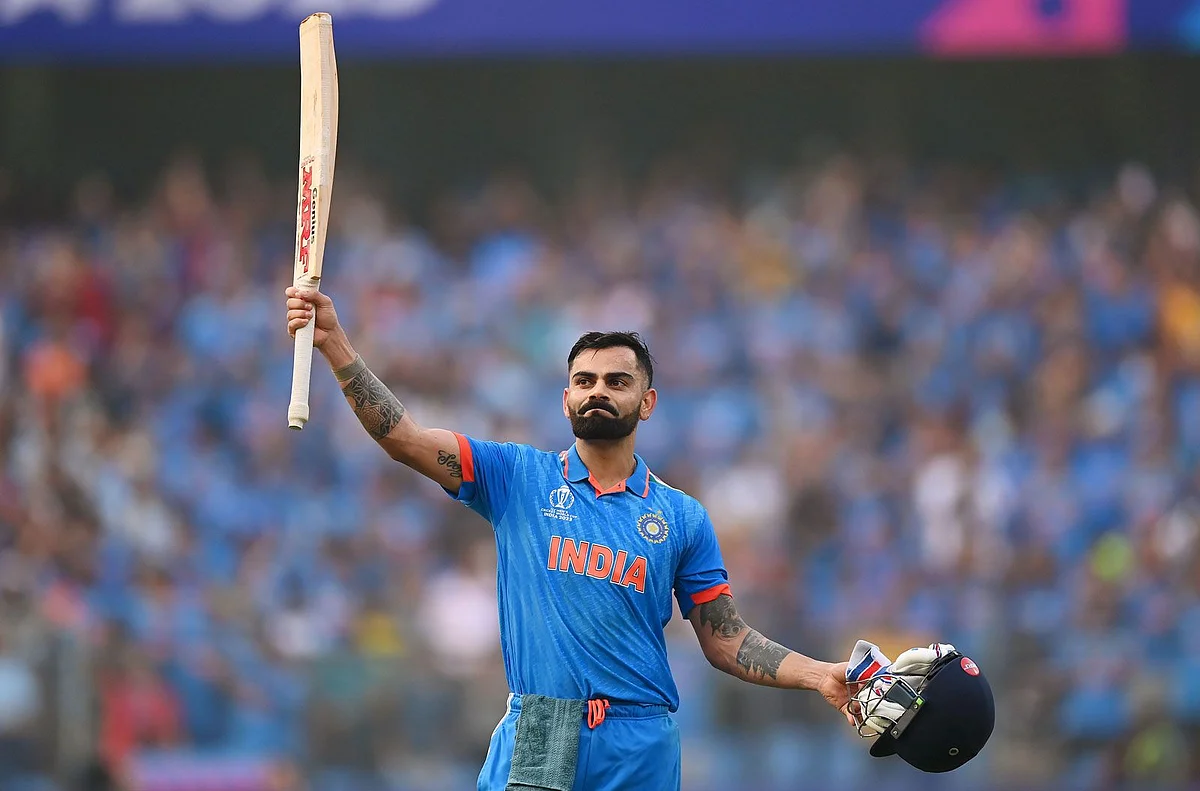 Virat Kohli India celebrates 50th century Cricket November 15 2023 9