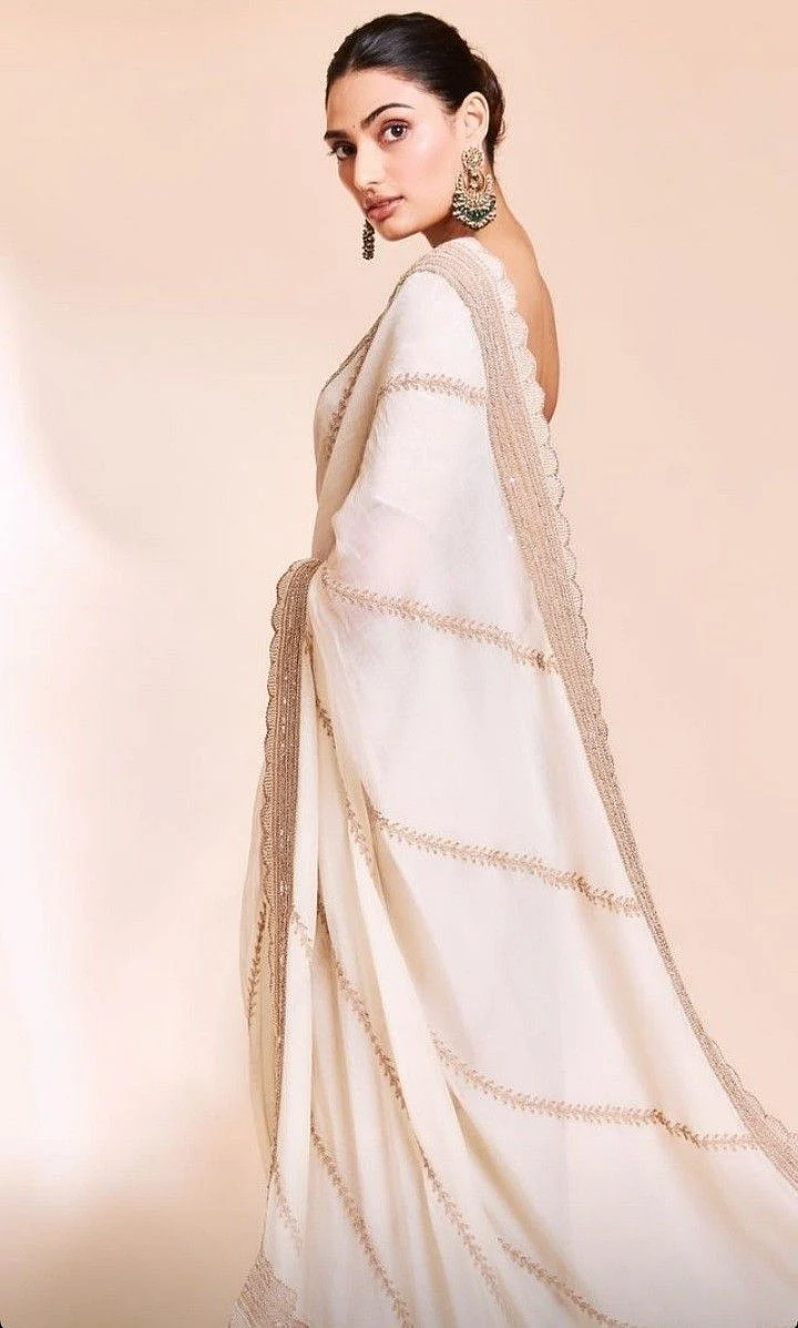 All White Saree Looks