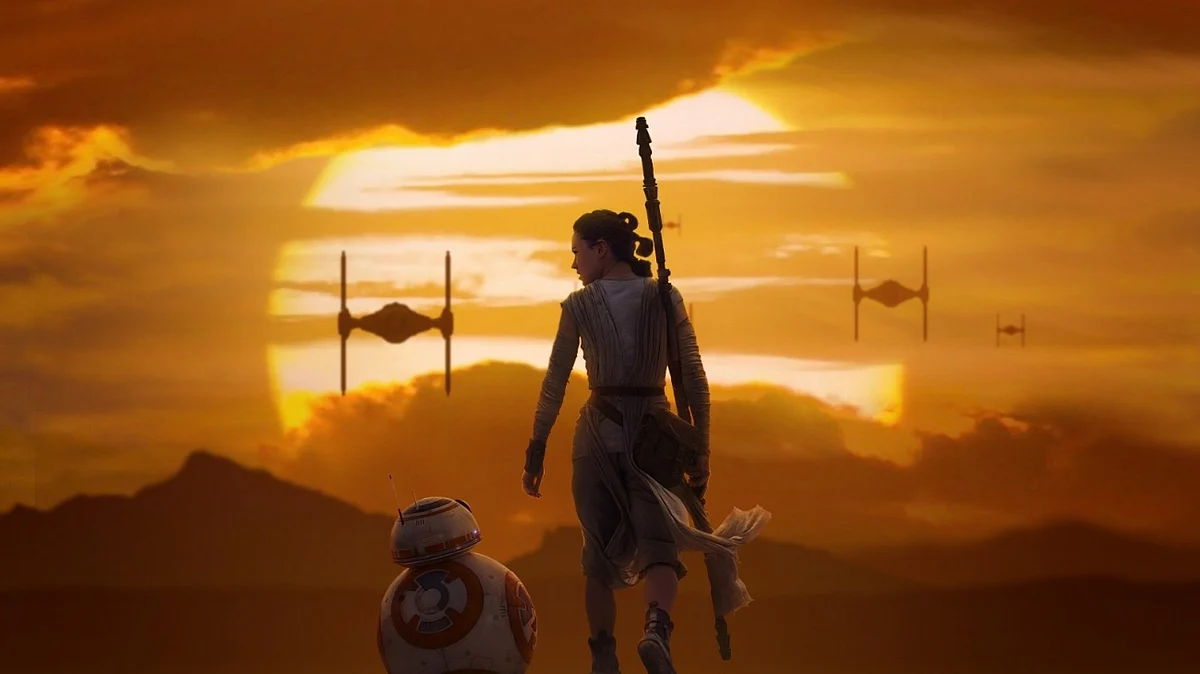 1 Force Awakens Rey BB 8 on Jakku Pic 1