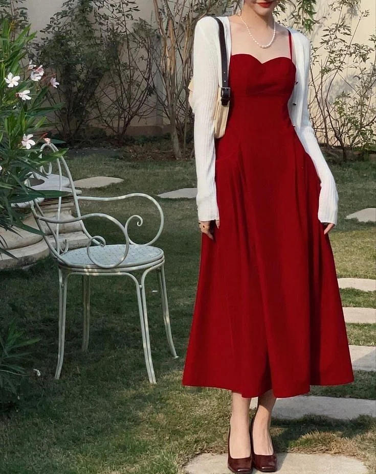 red dress