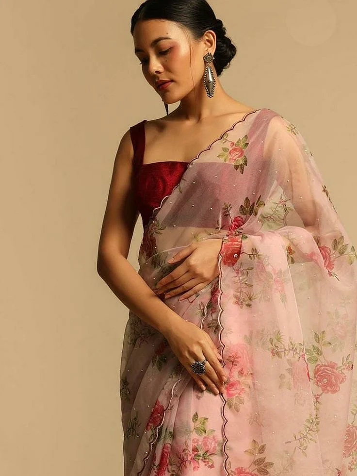 Floral Saree Looks
