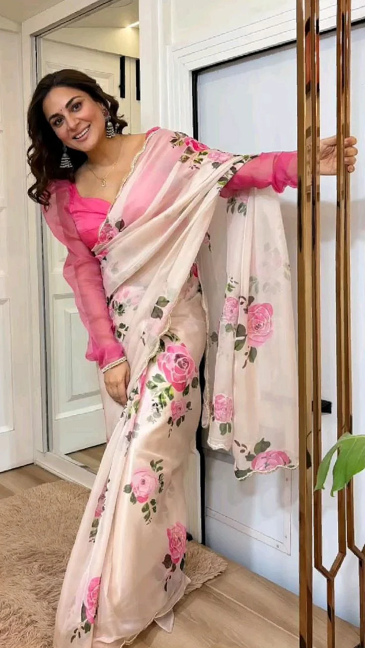 Floral Saree Looks