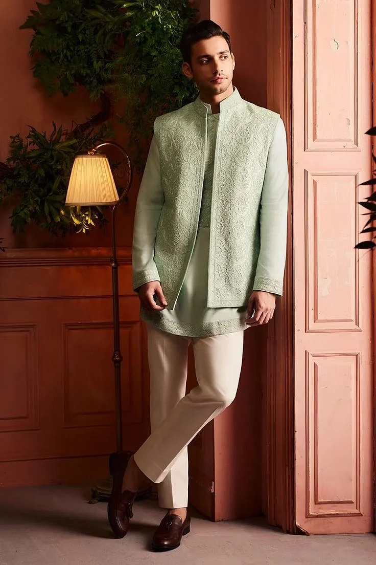 Kurta with ethnic jacket