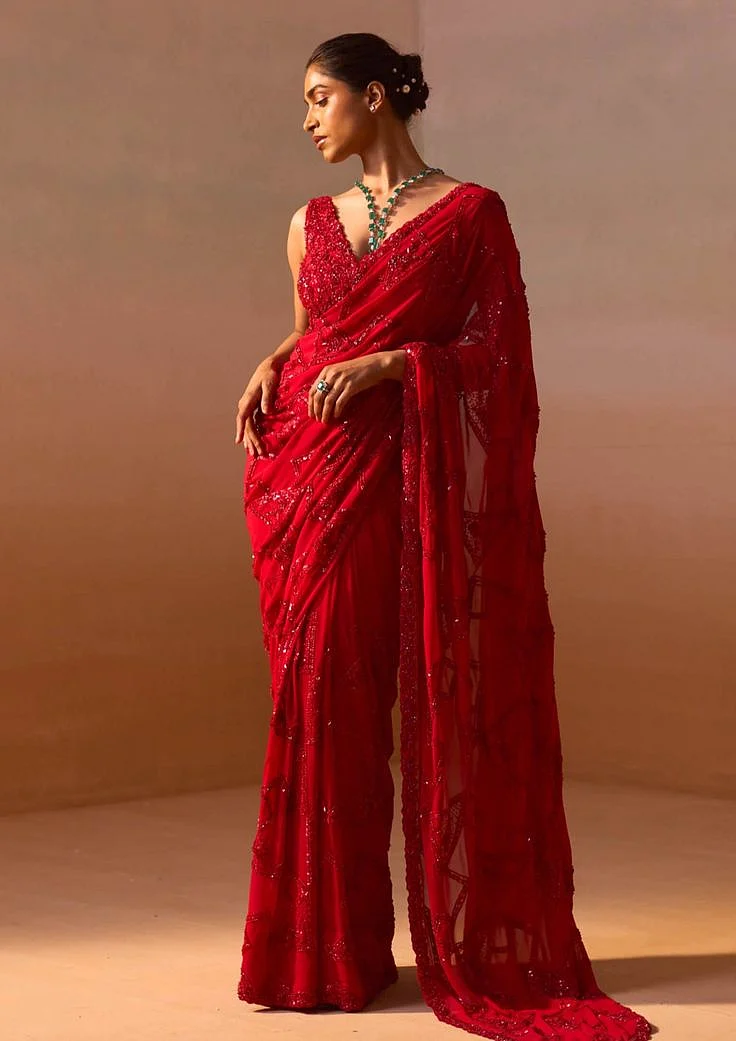 Red Saree