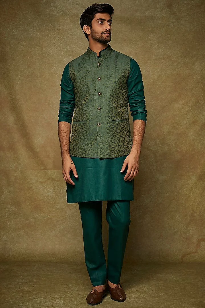 Brocade kurta and churidar 5