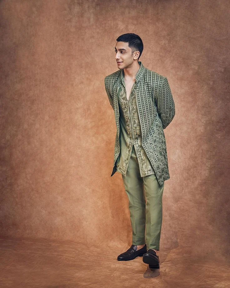 Brocade kurta and churidar 3