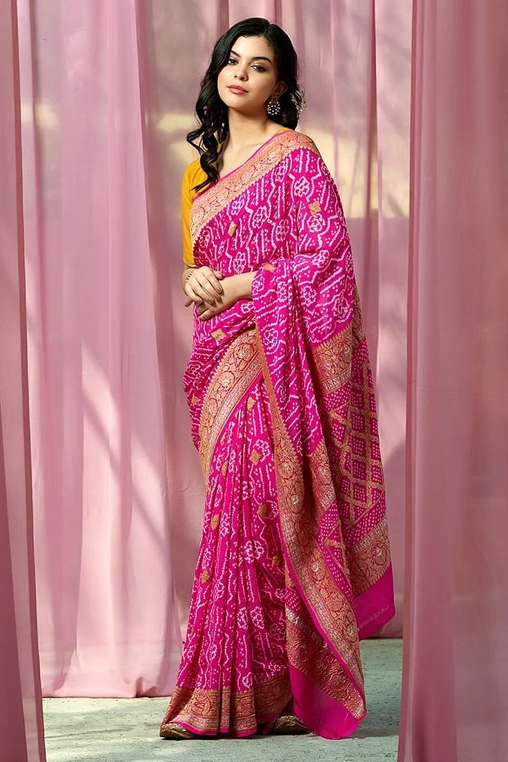 Bandhani Print Sarees