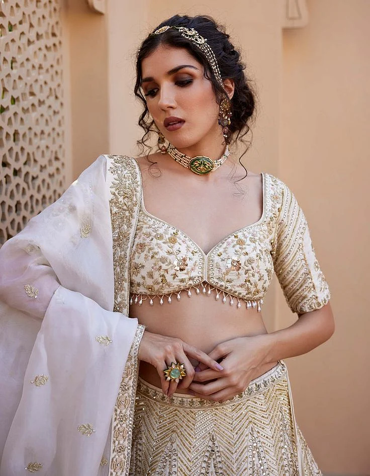 Kundan or Zardozi Work Blouse