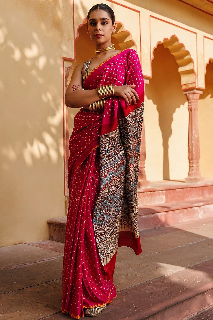 Bandhani Print Sarees