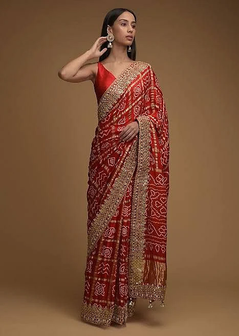 Bandhani Print Sarees