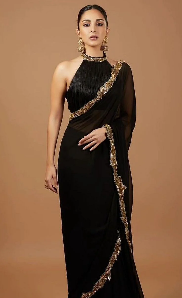 Black Organza Saree 6