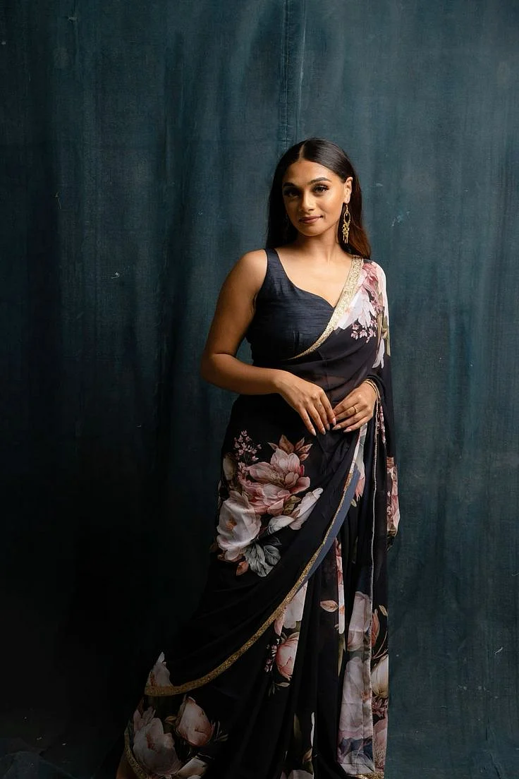 Black Organza Saree 2