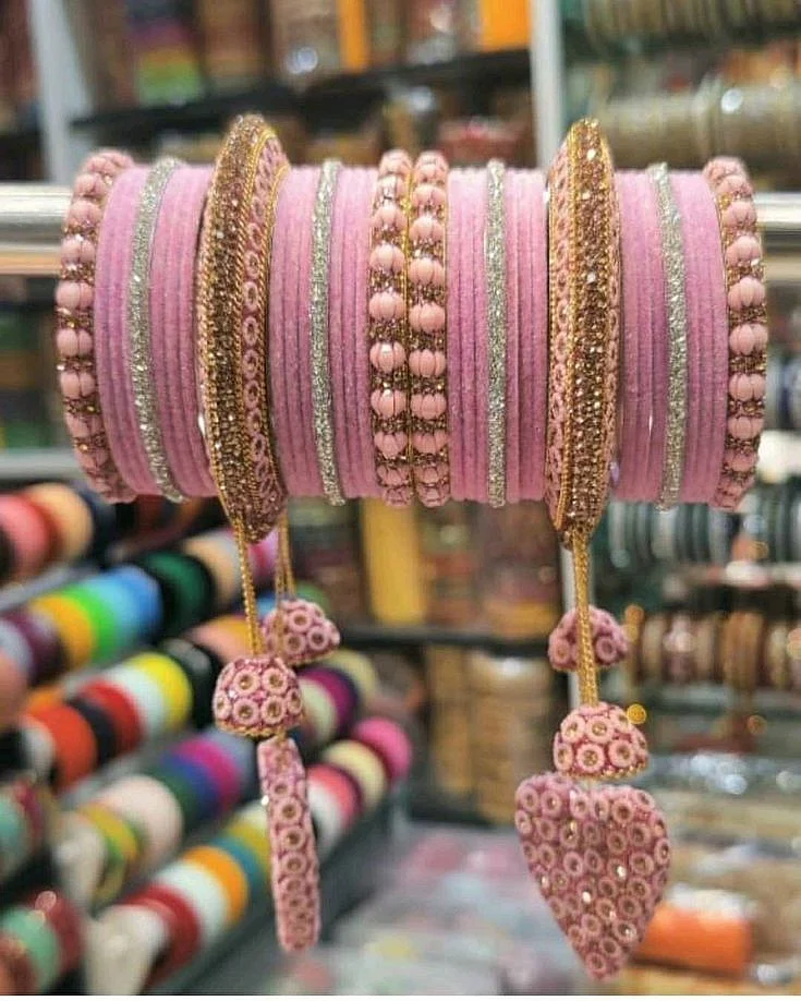 pink bangle set 4