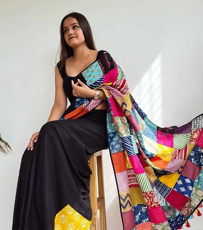 Block Hand Print Saree 3