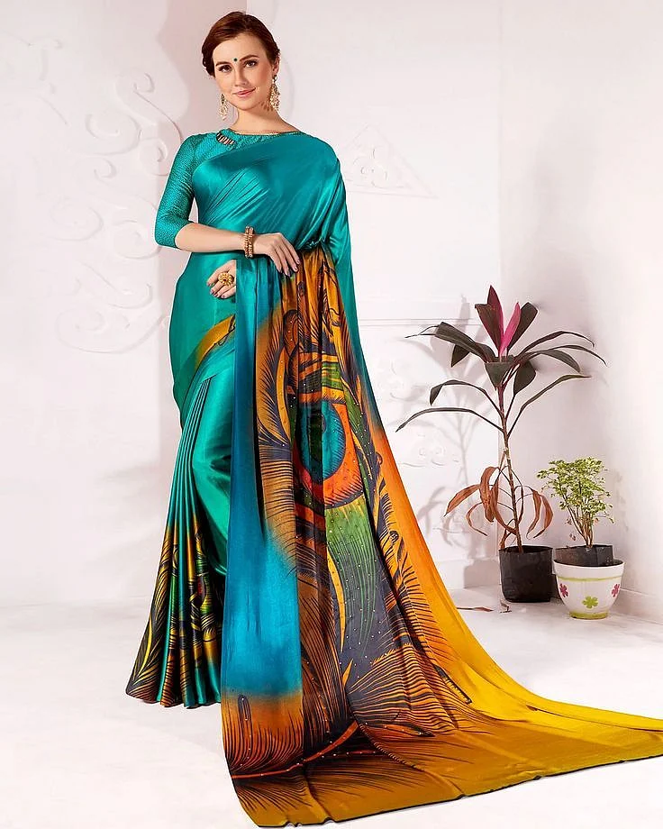 Peacock Design Saree