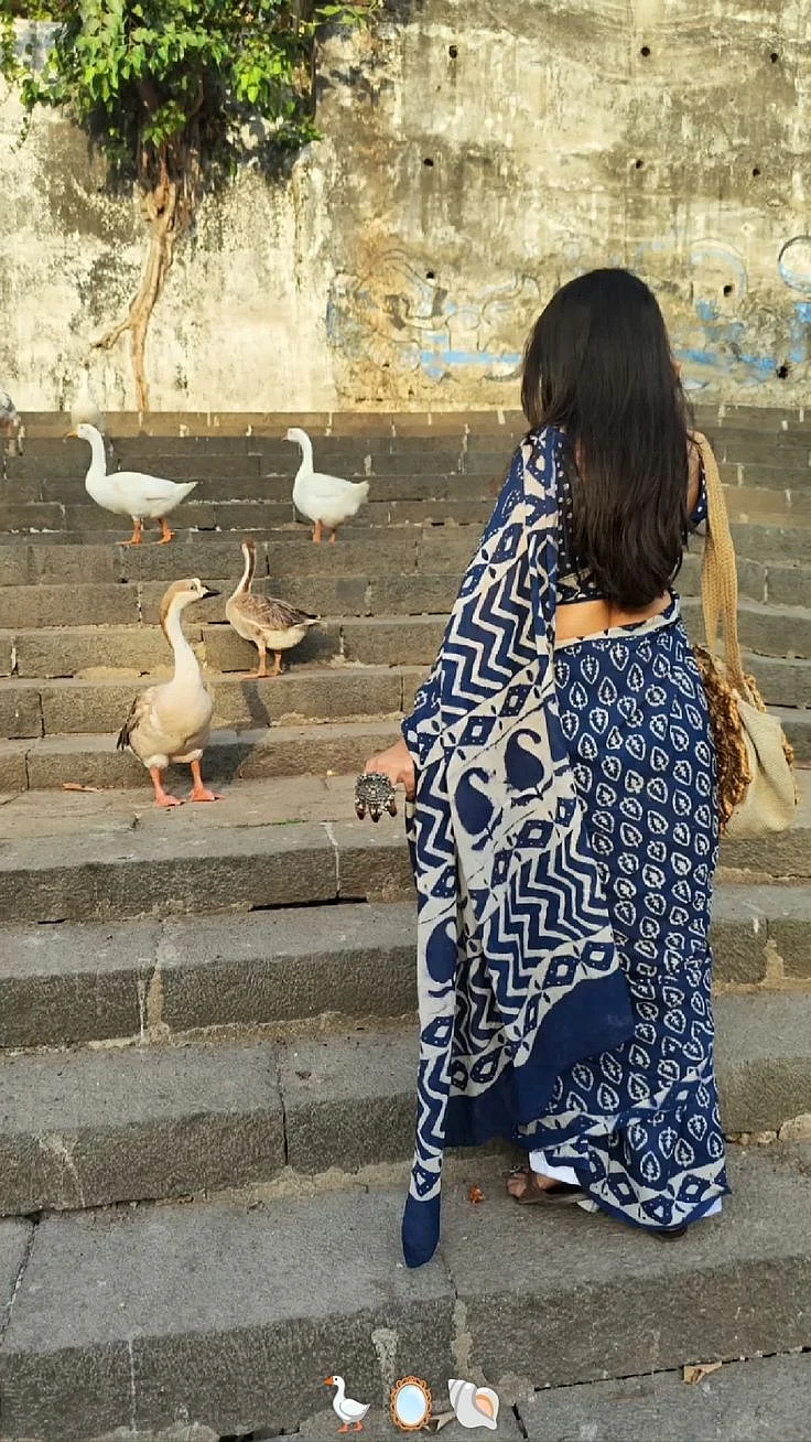 Block Hand Print Saree 6