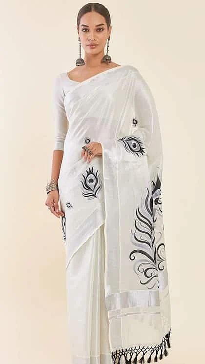 Peacock Design Saree 7