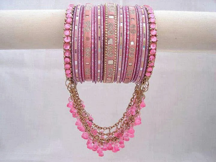 pink bangle set 3
