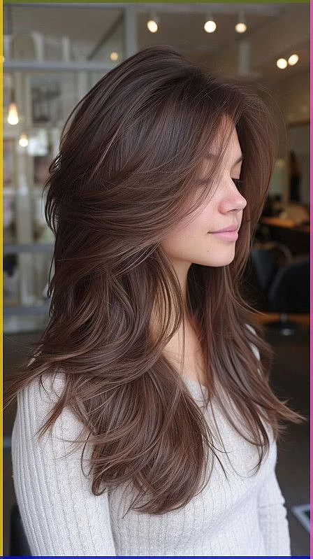 Side swept hair