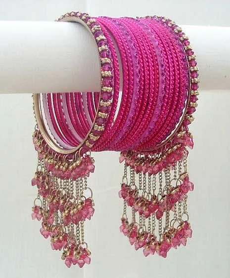 pink bangle set 5