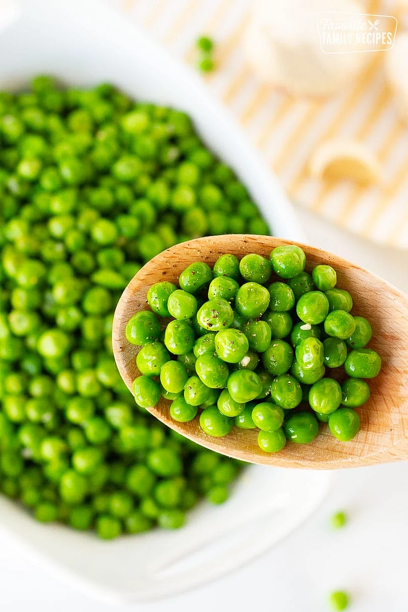 Close up of How to Cook Frozen Peas