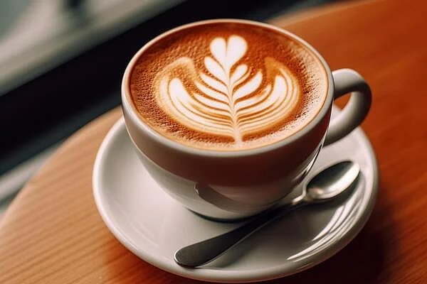 stock of mix a cup coffee latte more motive top view foodgraphy generative ai photo 1