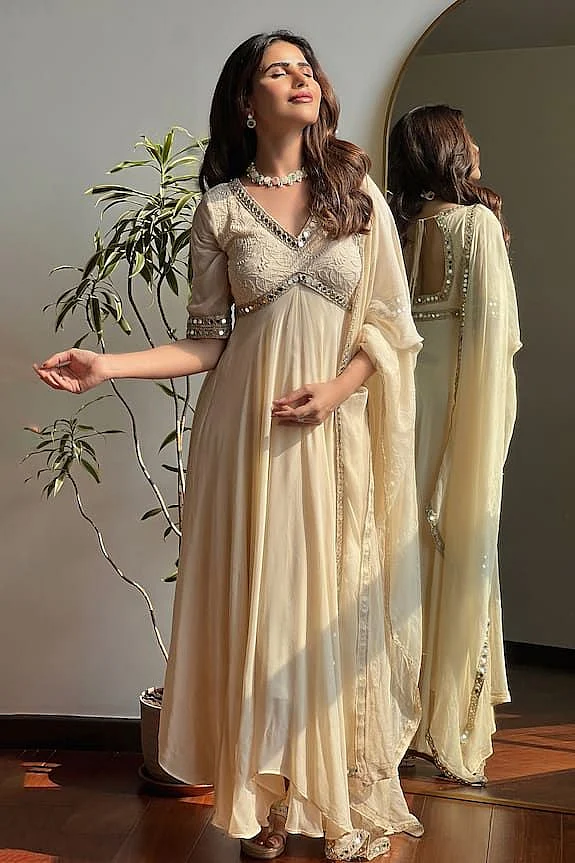 Anarkali Suit with Chikankari Embroidery