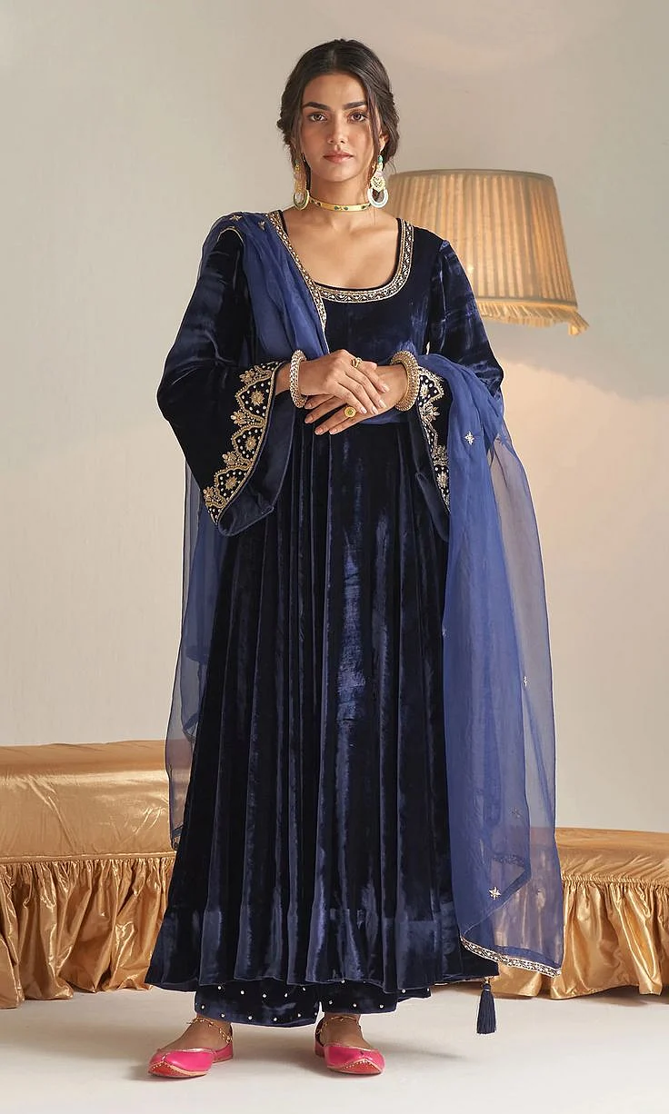 Velvet Anarkali Suit