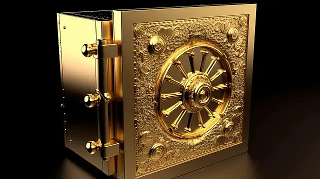 pngtree gold open secure vault image2615817