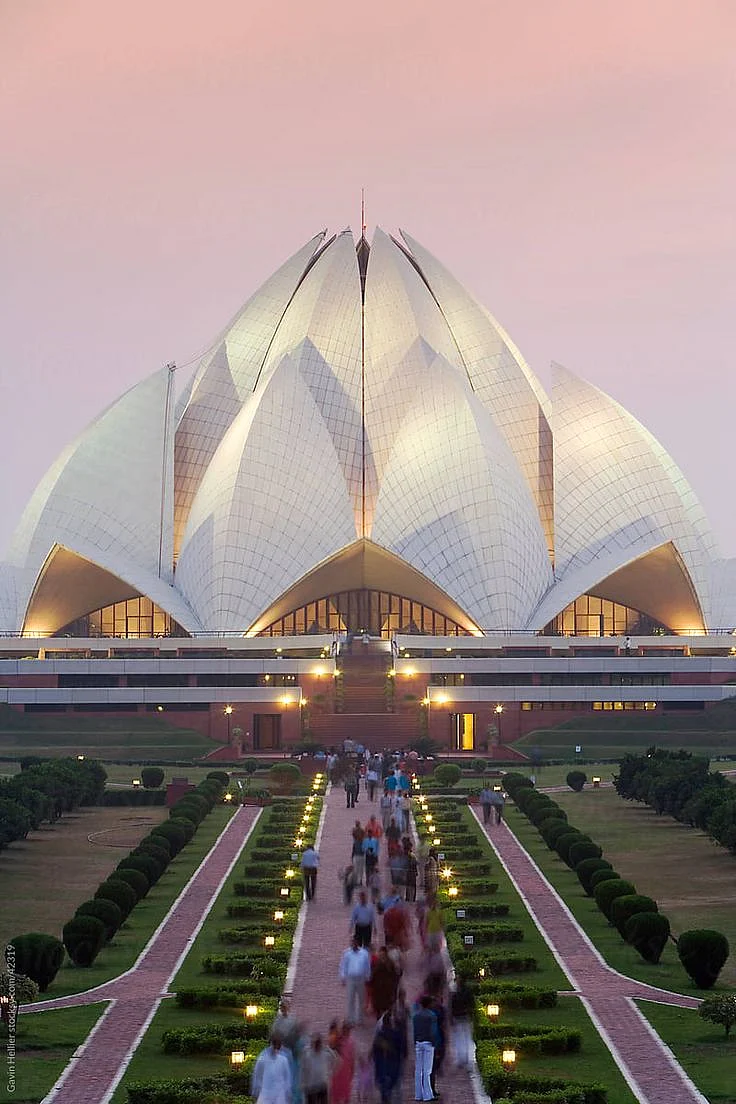 India Delhi Lotus Temple The Bahai House Of Worship Popularly Known As The Lotus Temple by Stocksy Contributor Gavin Hellier