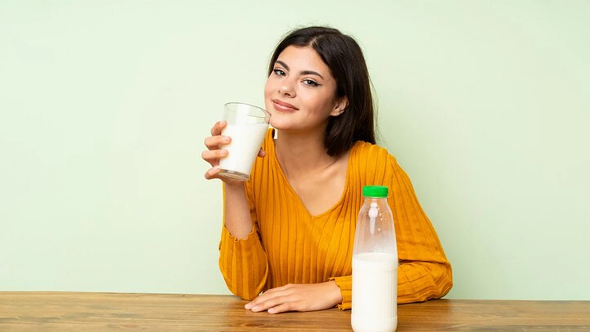 having cold milk