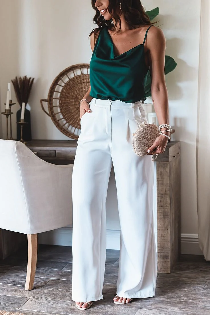 Top and high waist pants