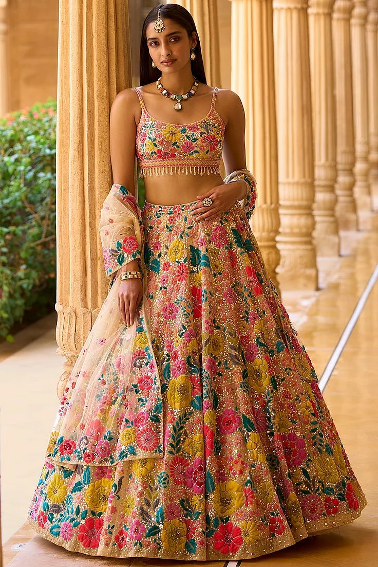 floral lehenga