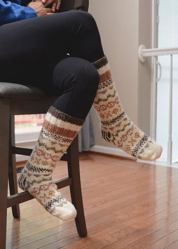 Namche Room Socks Fully Fleece Lined Woolen Socks Warm and Cozy Room Socks