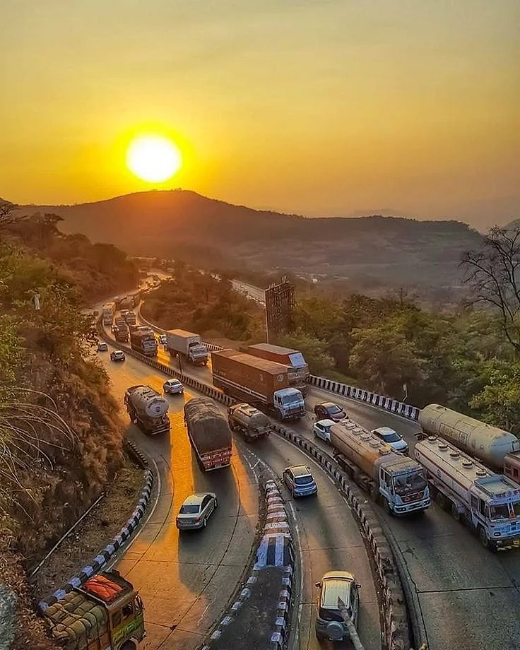 Lovely sunset over NH 48
