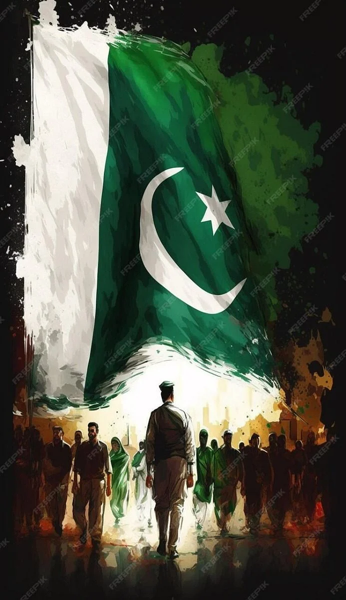 Premium PSD File 14 august pakistan independence day ai generative images