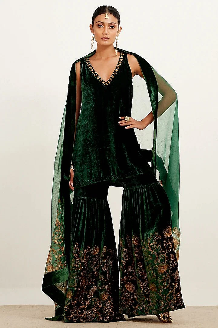 Velvet sharara suit 7